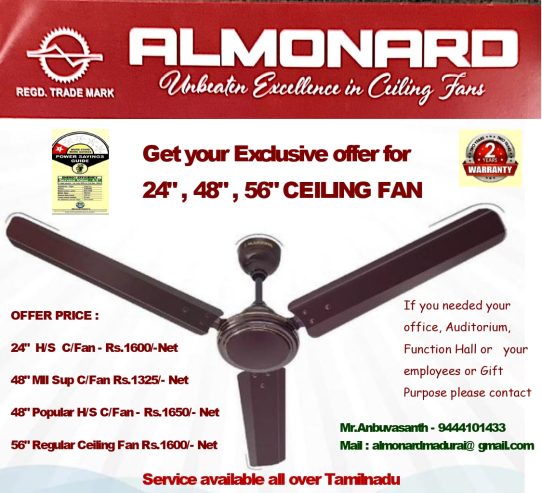 DOMESTIC PRODUCTS -EXCLUSIVE CEILING FANS