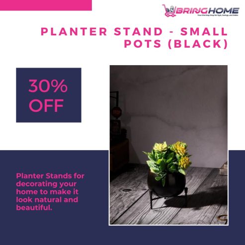 Stylish Plant Display!  Bring your plants to new heights with our Black Planter Stand for Small