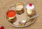 🪔 Pure Brass Bhog Thali for Puja 🪔