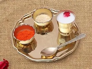 🪔 Pure Brass Bhog Thali for Puja 🪔