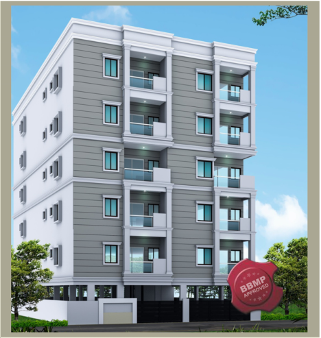 1220 Sq.Ft Flat with 3BHK For Sale in Banjara Layout