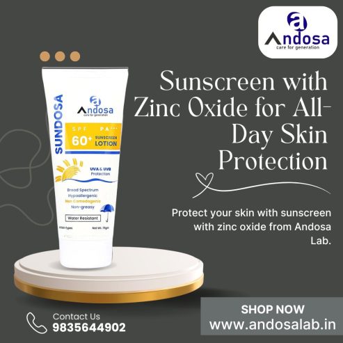 Sunscreen with Zinc Oxide for All-Day Skin Protection